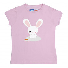 Pink Half sleeve Girls Pyjama- Bunny Rabit